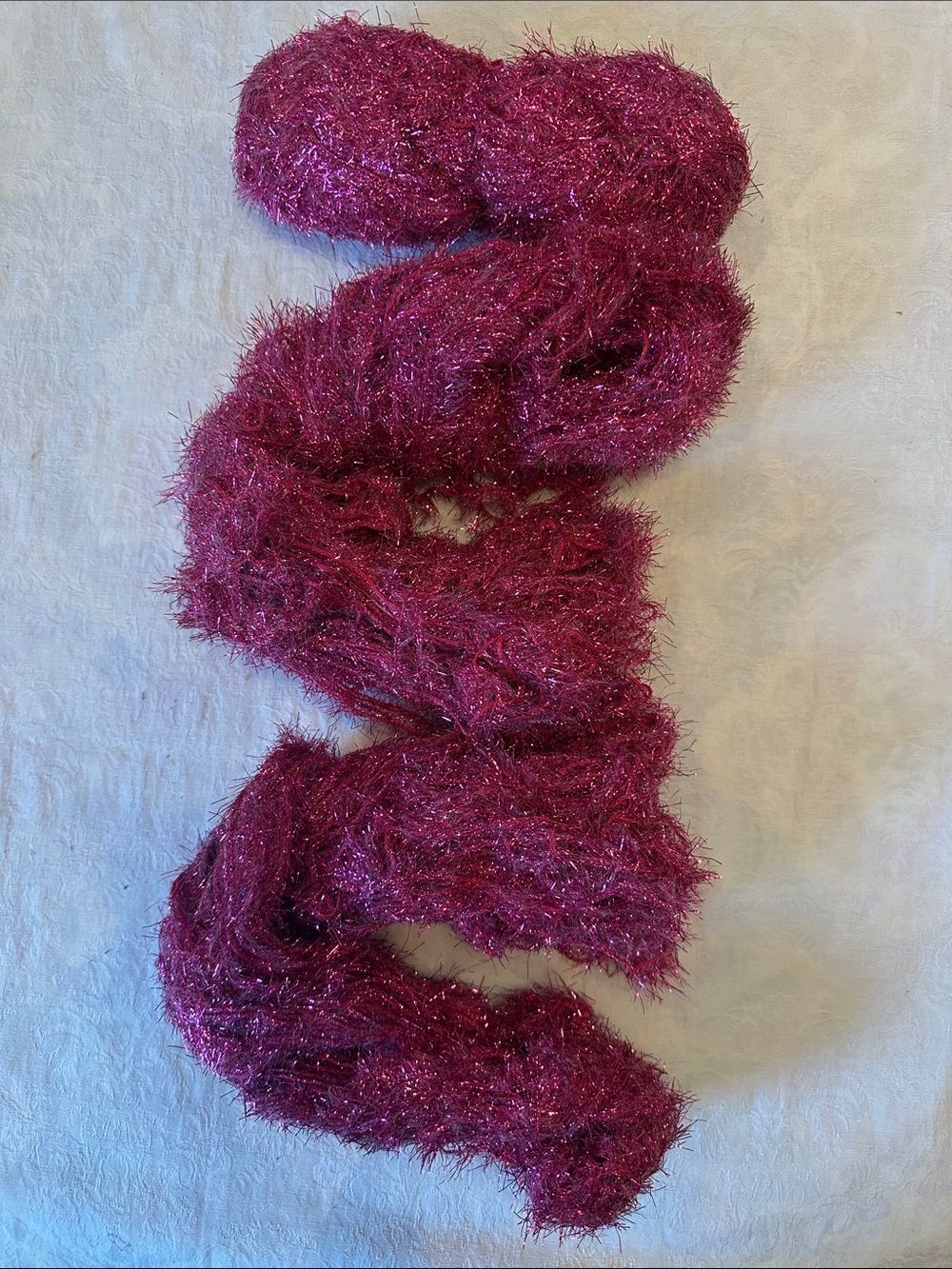 Yarn Bundle Magenta Hot Pink Decorative Eyelash Party Yarn Multipack